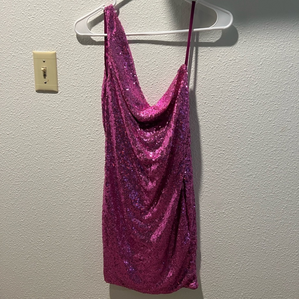 Hello Molly pink sequin dress